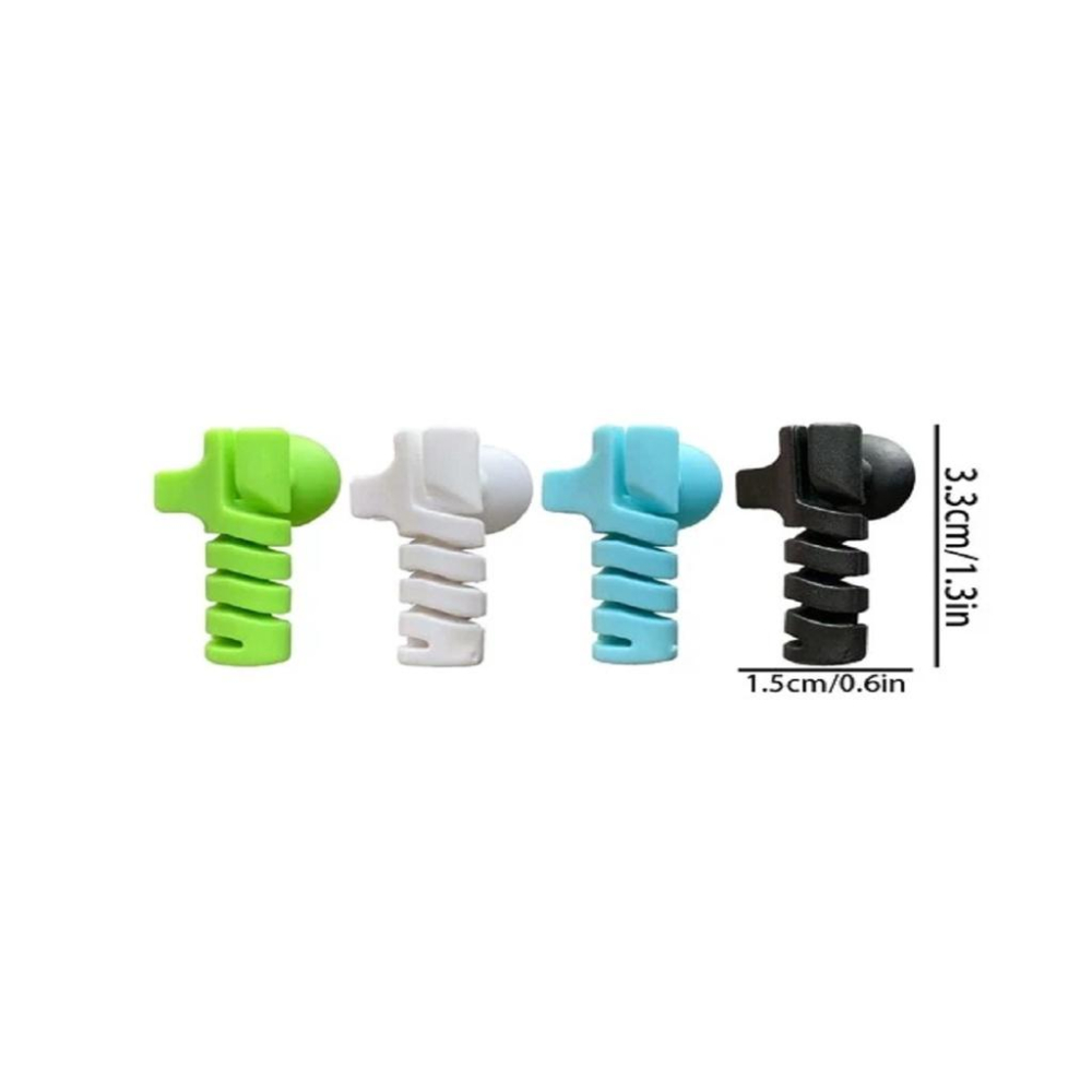 吸盤螺旋保護線套4入「機蛋殼」固定線頭 保護線套 防斷頭線套 吸盤線套 防斷裂線套 螺旋線套 可固定於桌面-細節圖4