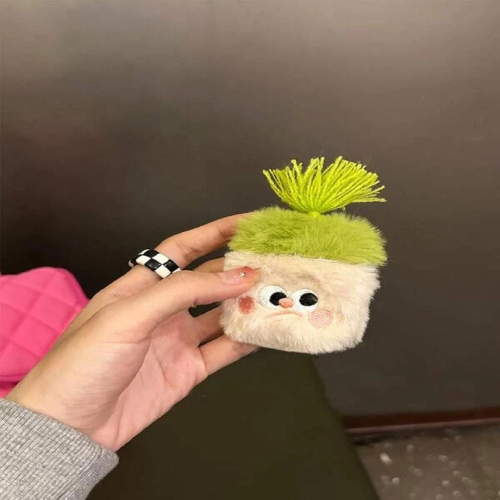 3D卡通圖案長毛絨Airpods耳機殼「機蛋殼」 Airpods3 Airpods1 Airpods2蘋果耳機保護套-細節圖3