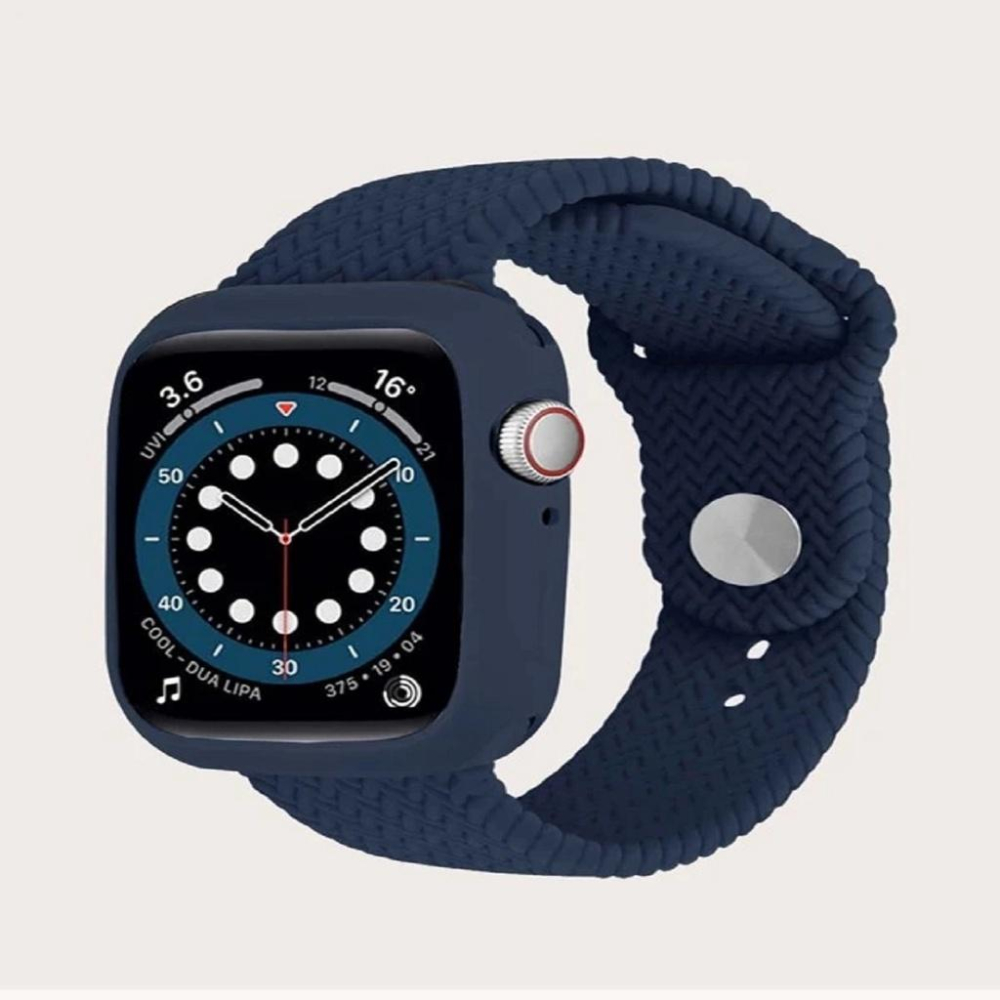 Apple Watch 素色編織矽膠和保護殼 「機蛋殼」素色 矽膠 編織 保護殼-細節圖4