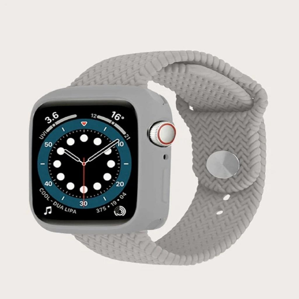 Apple Watch 素色編織矽膠和保護殼 「機蛋殼」素色 矽膠 編織 保護殼-細節圖7