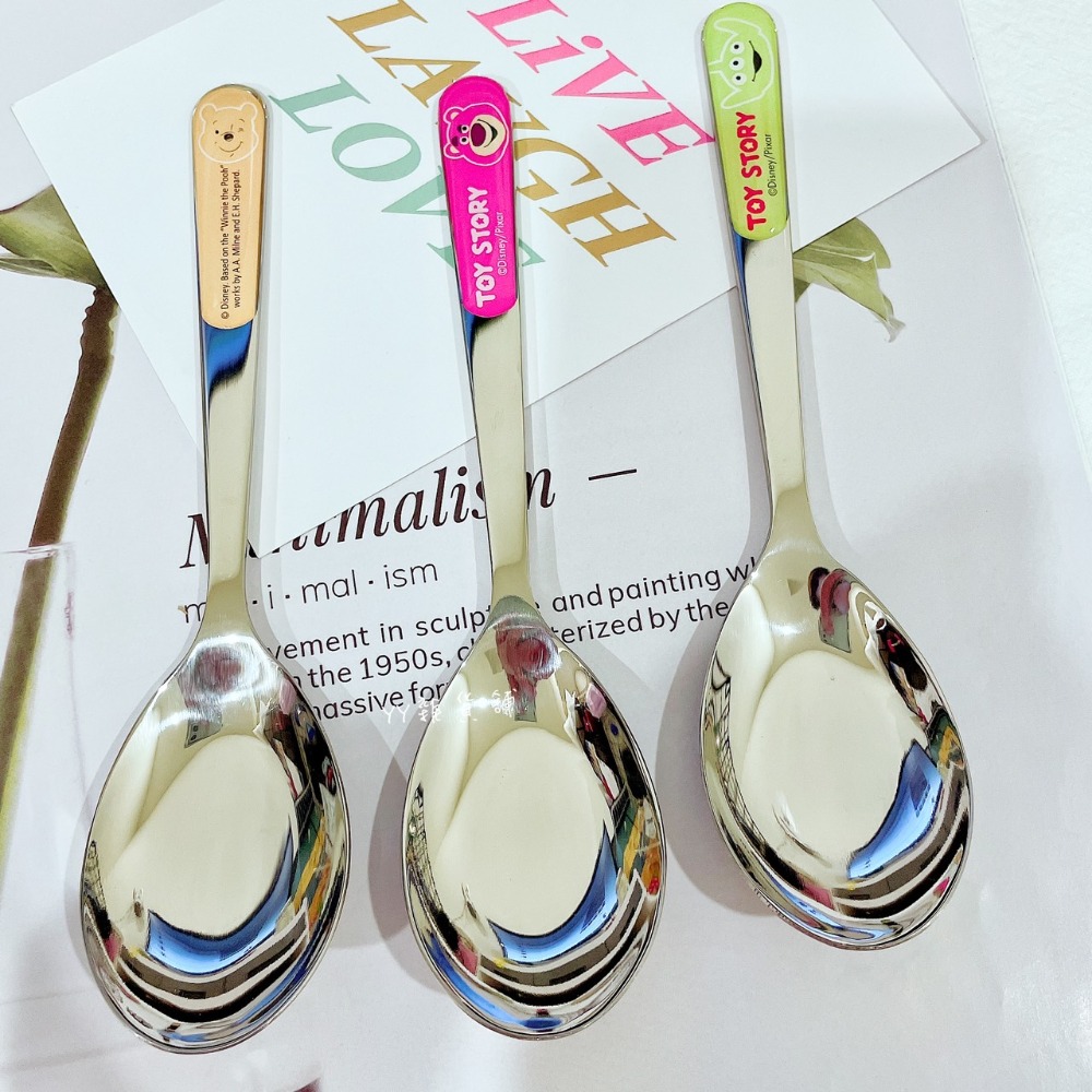 迪士尼 304不鏽鋼湯匙 維尼 三眼怪 熊抱哥 可愛造型湯匙 大臉湯匙 外出餐具 可愛湯匙 正版授權-細節圖2