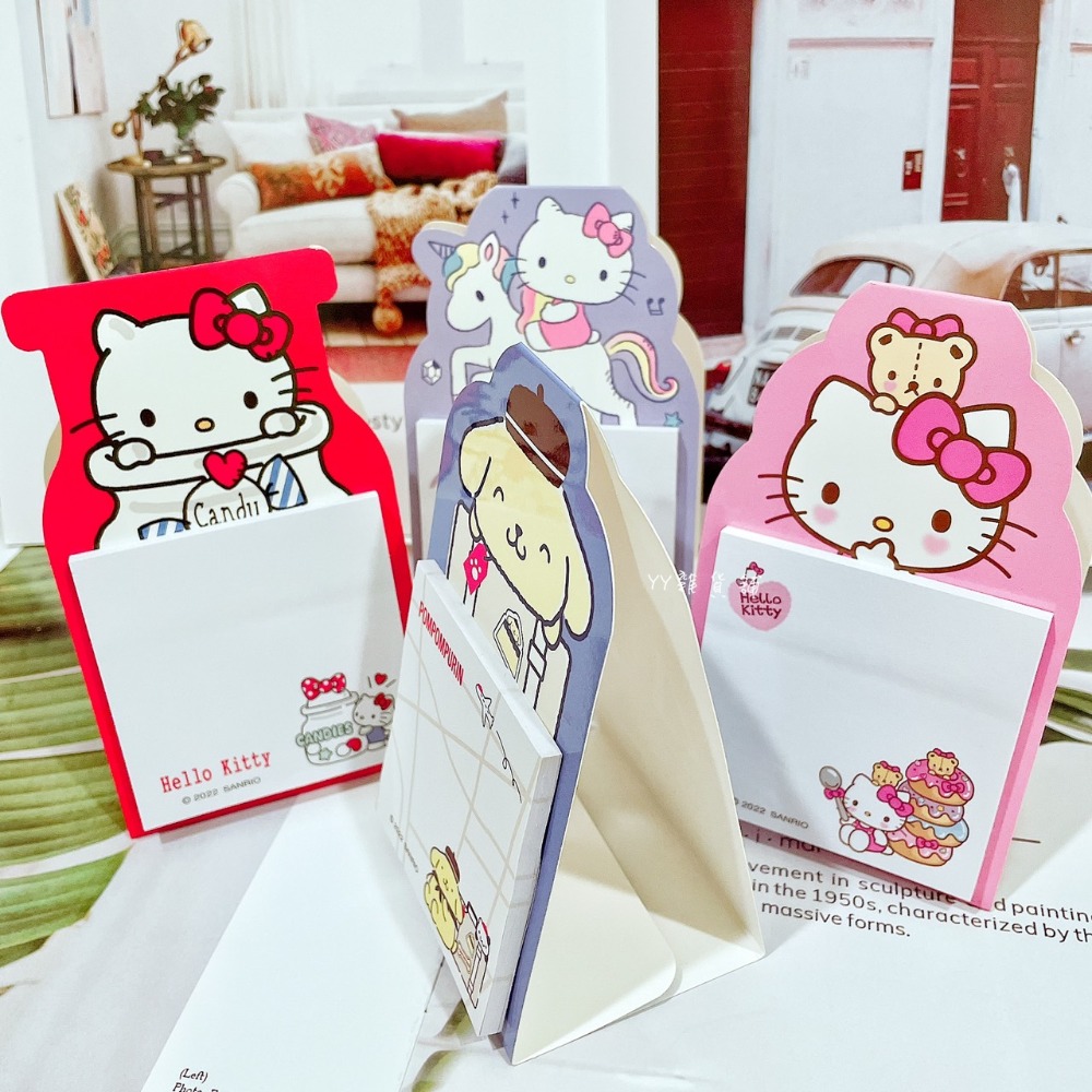 三麗鷗可立式便利貼 正版授權 辦公桌療癒小物 文具用品 便利貼 便條本-細節圖2