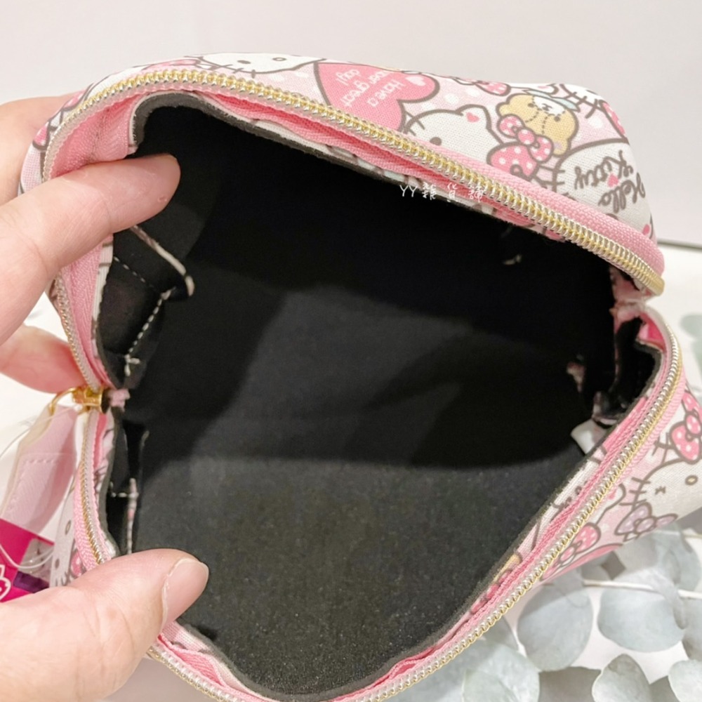 Hello Kitty化妝包 KT筆袋 大容量筆袋 正版授權 潛水布手提大容量 筆袋-細節圖3
