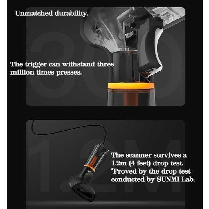 商米掃碼槍 台灣公司貨 支援常見條碼 行動支付 發票載具 2D 二維掃瞄 掃描機 掃描槍 掃瞄刷槍 商米小閃-細節圖7