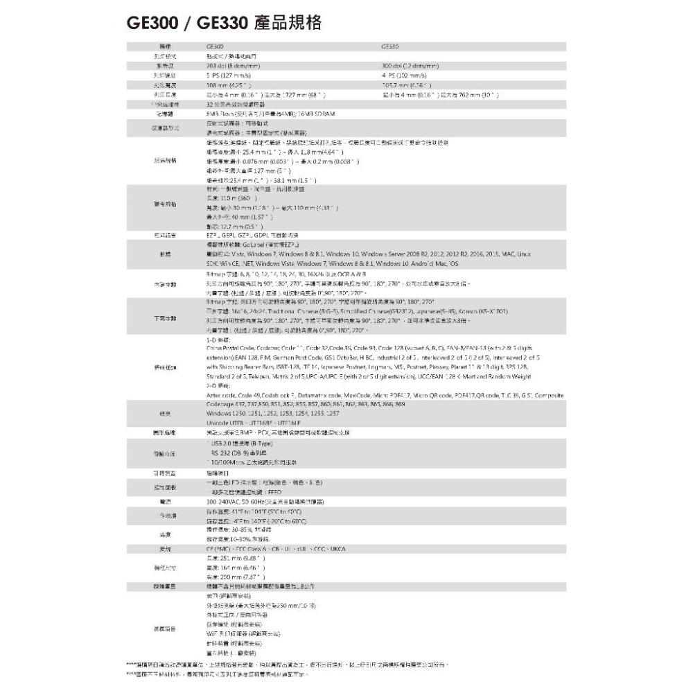 GODEX GE300/GE330 輕量化全功能桌上型條碼標籤機  熱感式 / 熱轉式兩用 標籤機 含稅可開發票-細節圖6