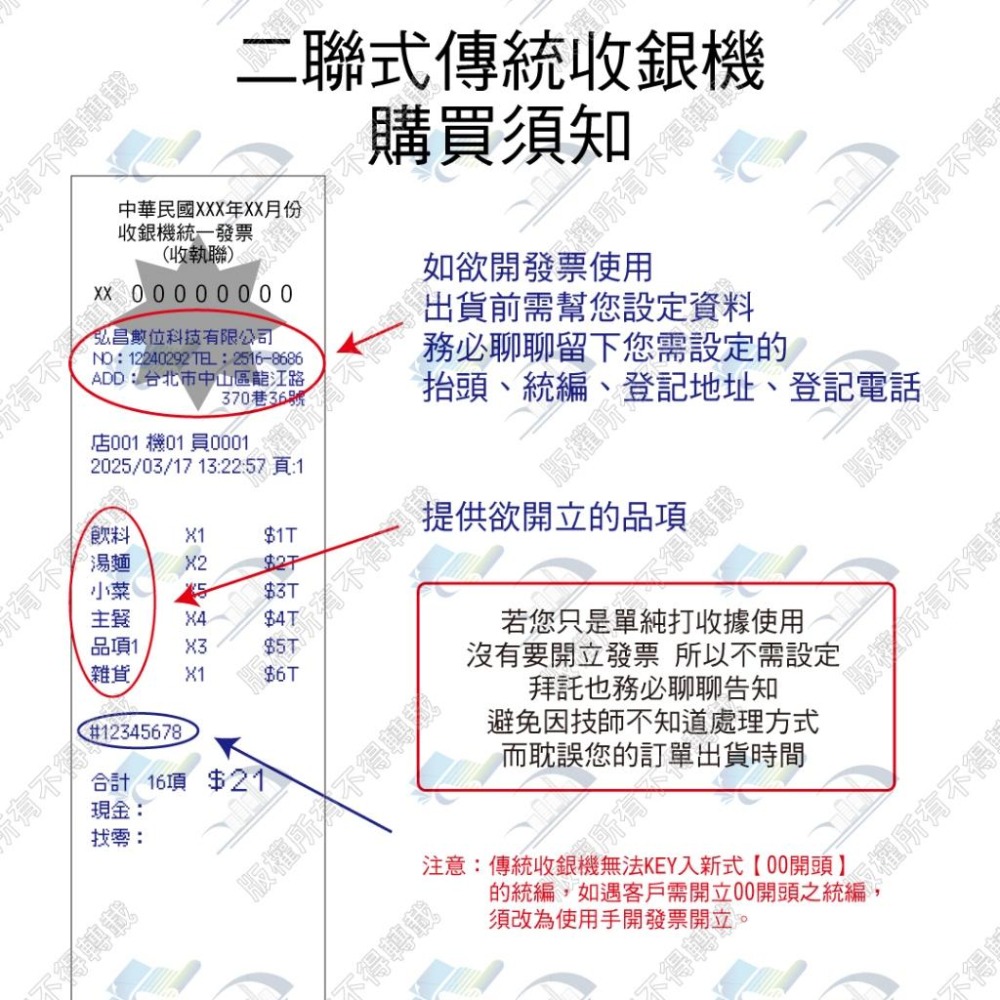 Innovision 創群 二聯式全中文列印發票收銀機 FT-3000(中古機) 按鍵式 歐菲斯 弘昌數位科技-細節圖2