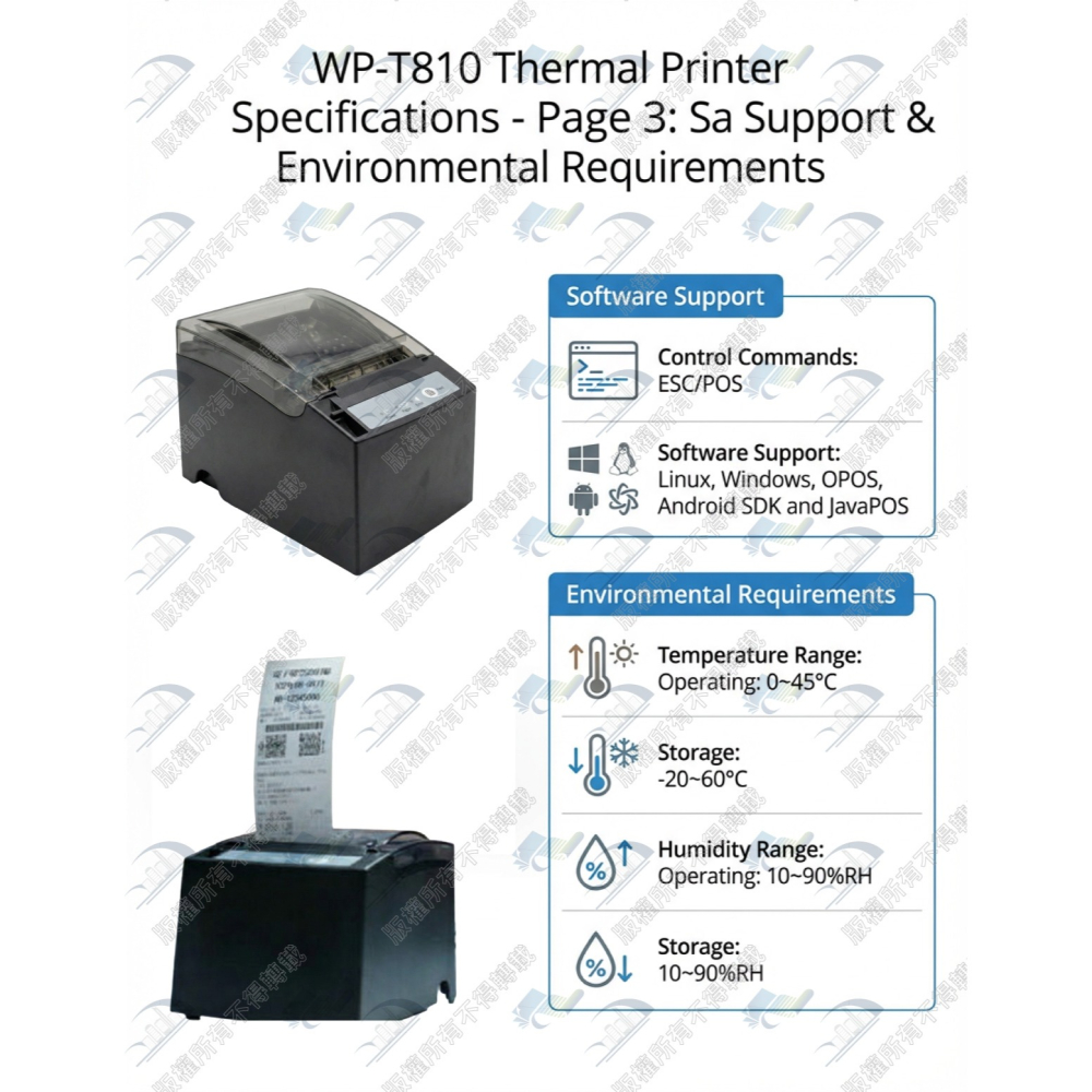 WP-T810 出單機｜自動切紙 100公里超耐用印字頭｜Windows/Android｜WinPOS電子發票印表機-細節圖5