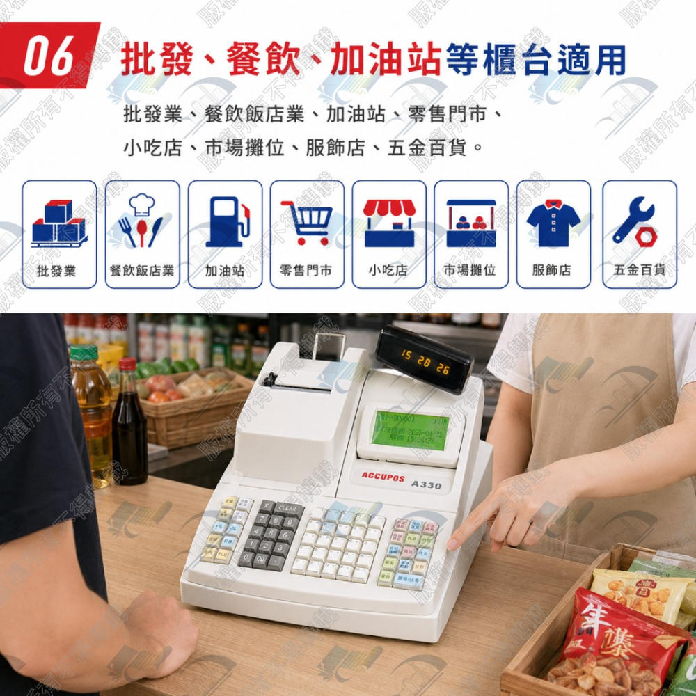 【二手整新】AccuPOS A330 三聯式全中文發票收銀機-細節圖5