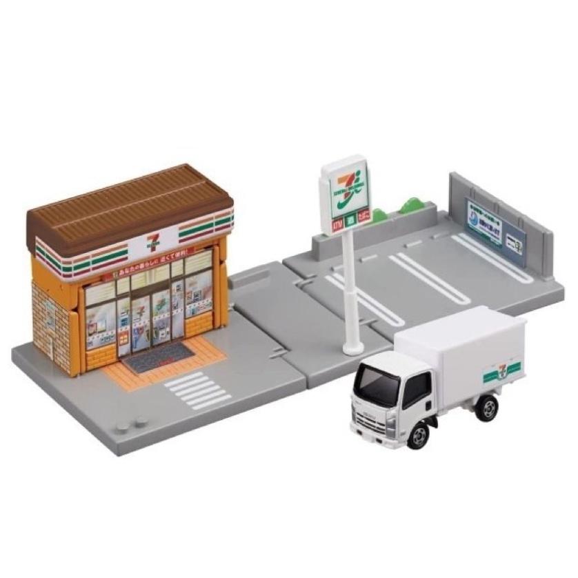 (bear)日本正版現貨 Tomica 多美 tomy 場景 新城鎮 7-11 超商 便利超商 貨車 便利商店 物流士-細節圖3