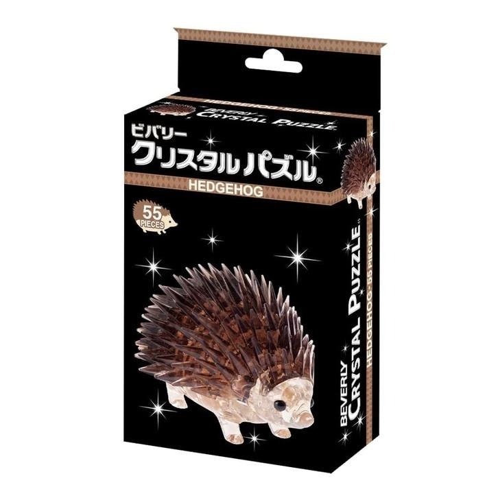(bear)日本正版現貨 crystal gallery 刺蝟 刺刺 水晶 透明 立體拼圖 拼圖 beverly-細節圖2