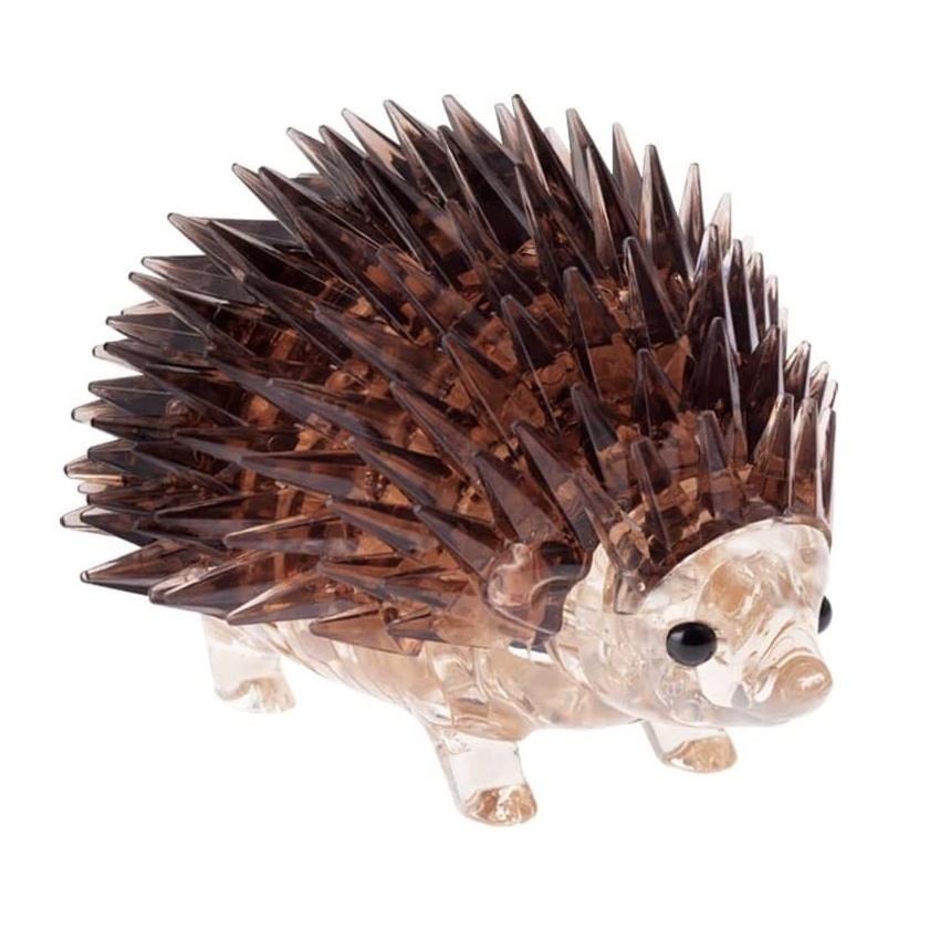 (bear)日本正版現貨 crystal gallery 刺蝟 刺刺 水晶 透明 立體拼圖 拼圖 beverly-細節圖3