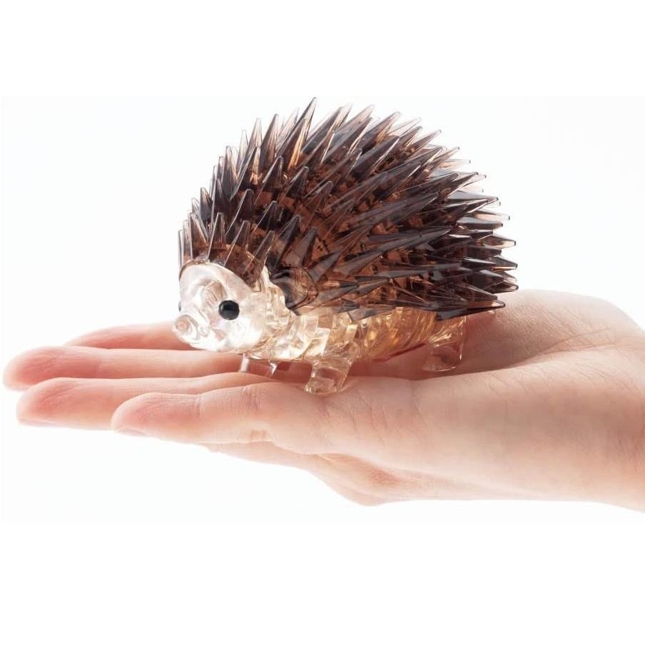 (bear)日本正版現貨 crystal gallery 刺蝟 刺刺 水晶 透明 立體拼圖 拼圖 beverly-細節圖4