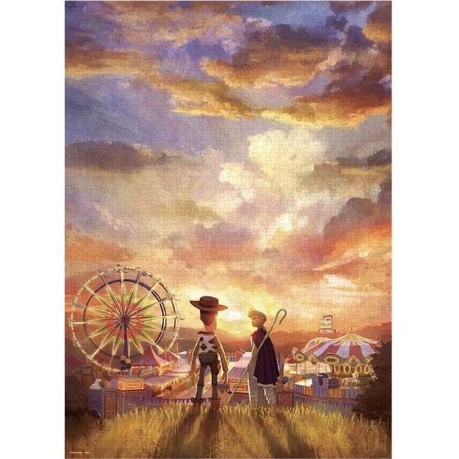 (bear)正版現貨日本製 Tenyo 米奇魔法師 胡迪 巴斯 牧羊女 天外奇蹟 毛怪 大眼仔 1000 拼圖 油畫拼圖-細節圖6