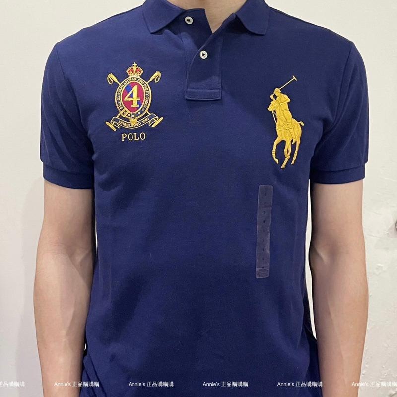 【台灣現貨】Ralph Lauren 男版POLO衫 大馬LOGO雙標款 短袖-細節圖2