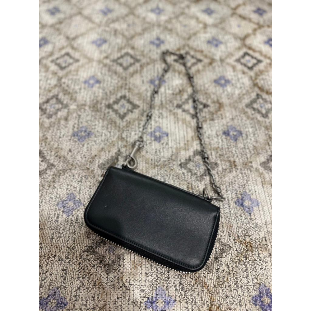 【預購】BALENCIAGA 巴黎世家 黑色拉鍊肩背錢包/鍊帶包 WOC ㄇ字長夾-細節圖3