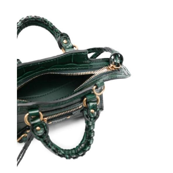 【預購】BALENCIAGA 巴黎世家 墨綠色超迷你機車包 super nano neo 小廢包 斜背/側背/手提-細節圖3