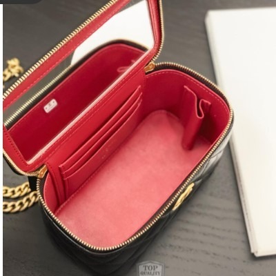 【台灣現貨】Chanel 山茶花調節釦金鍊斜背化妝箱 手提/肩背包/腋下包 Vanity Case-細節圖3