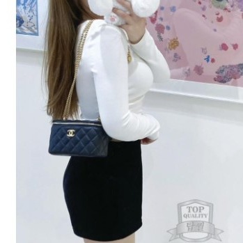 【台灣現貨】Chanel 山茶花調節釦金鍊斜背化妝箱 手提/肩背包/腋下包 Vanity Case-細節圖7