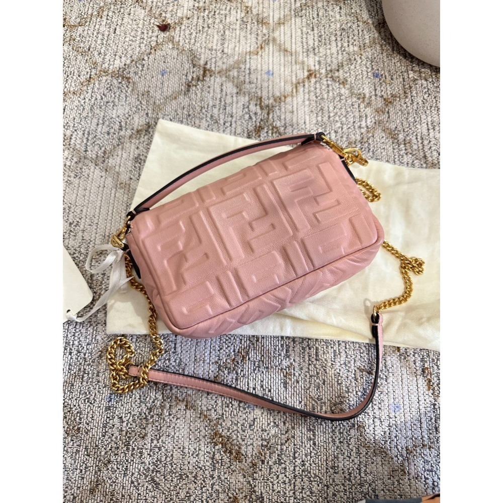 【預購】Fendi Baguette mini 沙漠玫瑰粉色迷你法棍包 斜背包 側背包 單肩包 肩背包 手提包 手拿包-細節圖2