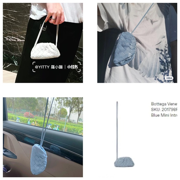 【預購】Bv Mini Pouch 白色編織羊皮雲朵迷你零錢頸掛包 單肩包 肩背包 斜背包 側背包 手拿包 手提包-細節圖4