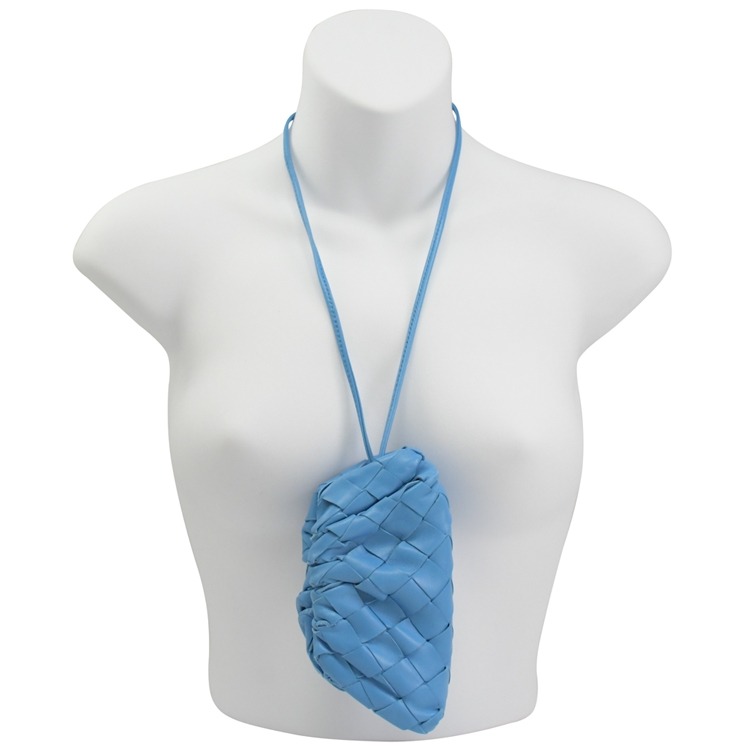 【預購】Bv Mini Pouch 白色編織羊皮雲朵迷你零錢頸掛包 單肩包 肩背包 斜背包 側背包 手拿包 手提包-細節圖6