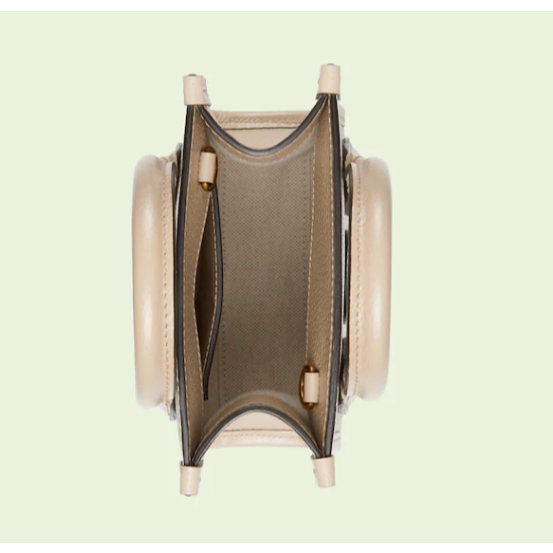 【預購】Gucci INTERLOCKING G 米白色迷你托特手提袋 手拿包 手提包 斜背包 側背包 單肩包 肩背包-細節圖4