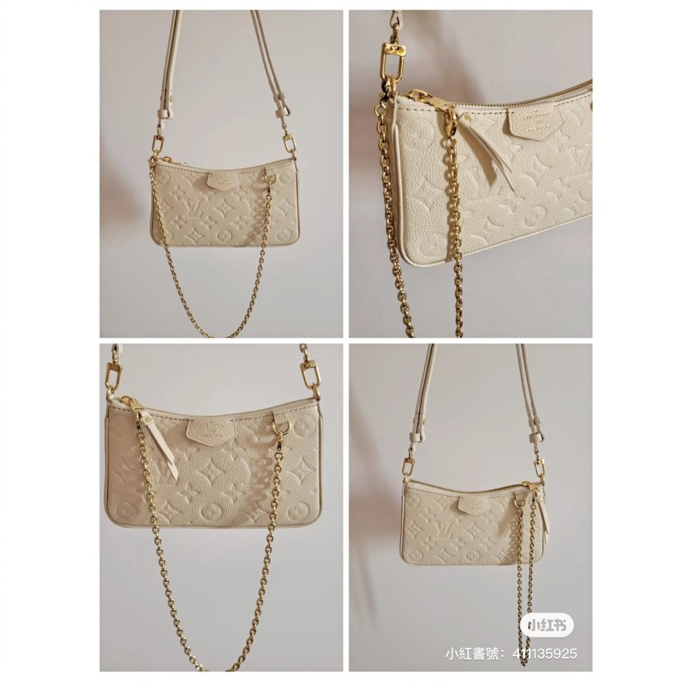 【預購】Lv Easy Pouch On Strap 經典牛皮奶油色小包 腋下包 單肩包 肩背包 手提包 斜背包 側背包-細節圖10