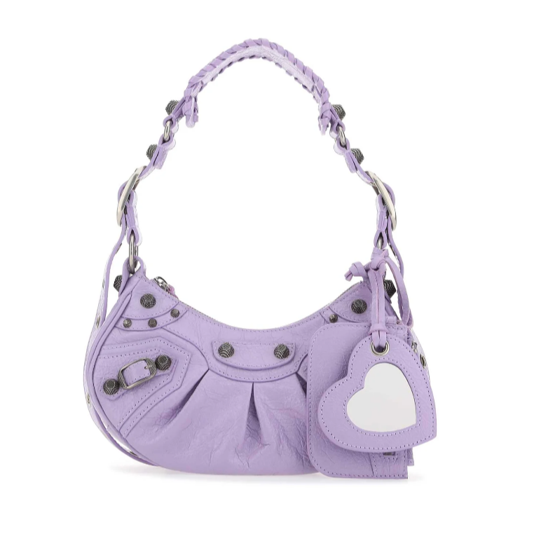 【預購】BALENCIAGA 巴黎世家 香芋紫月牙機車包 Le Cagole xs 腋下包 斜背包 側背包 手提 肩背-細節圖2