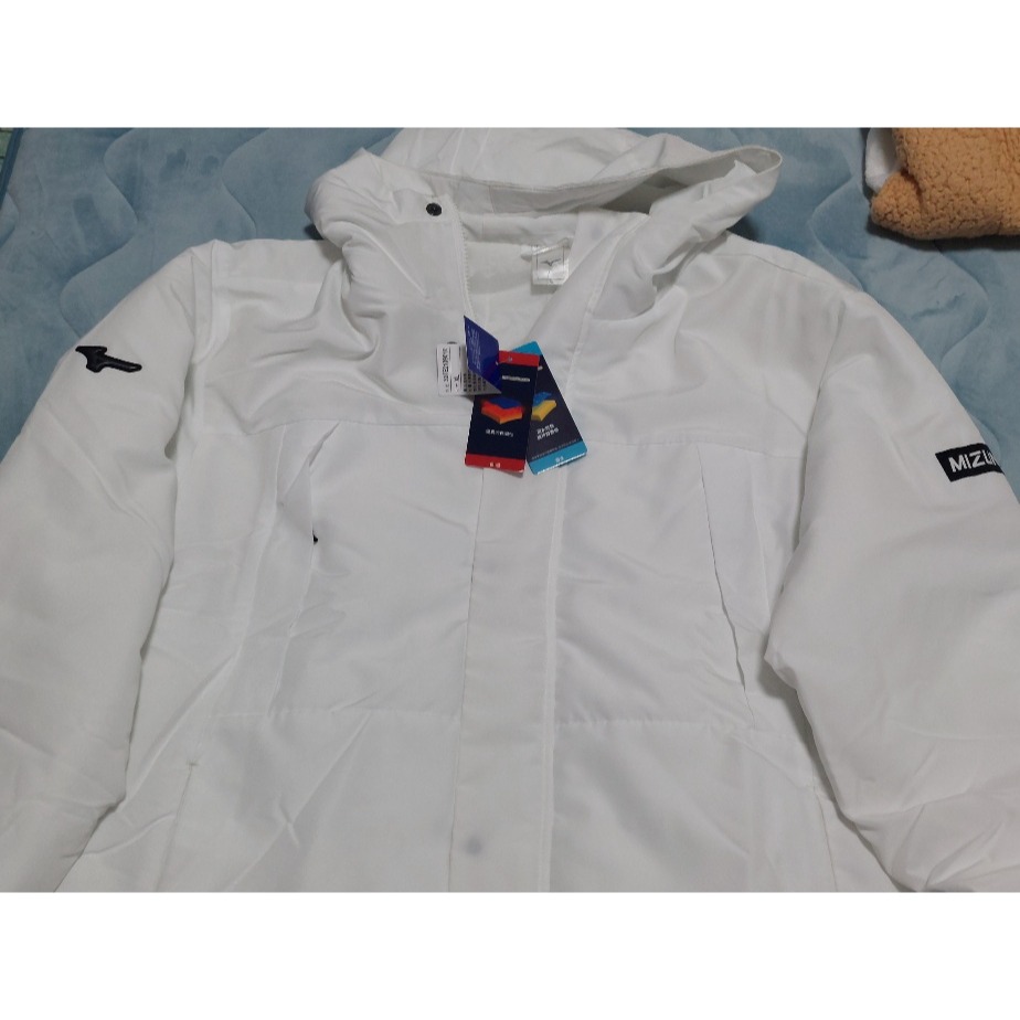 美津濃鋪棉外套白色-細節圖2