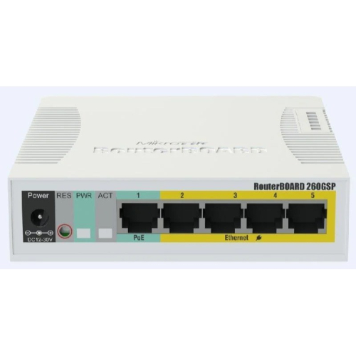 【RouterOS專業賣家】台灣公司貨RB260GSP VLAN 5個Gigabit POE +1個SFP SWITCH