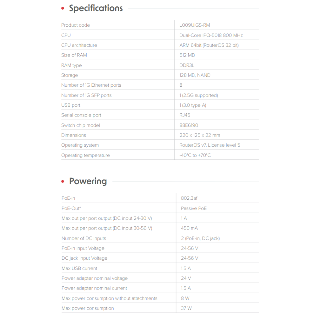【MikroTik台灣代理】台灣公司貨 L009UiGS-RM 800MHz 雙核 8PORT路由器！-細節圖5