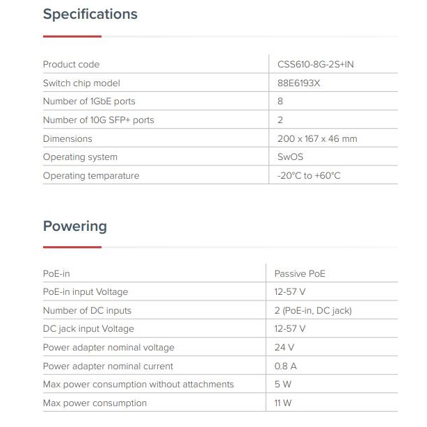 【RouterOS專業賣家】台灣公司貨 新款CSS610-8G-2S+IN 8口Gigabit 交換機 10G-SPF+-細節圖5