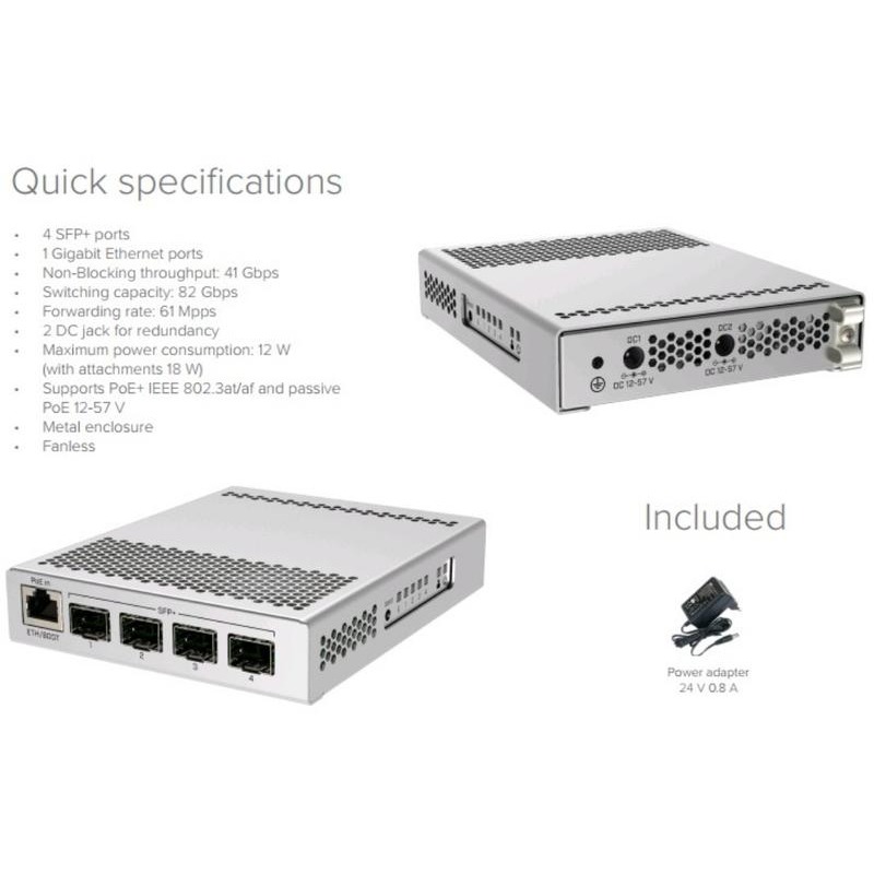 【RouterOS專業賣家】台灣公司貨RouterOS/SWOS 10G Switch CRS305-1G-4S+IN-細節圖3