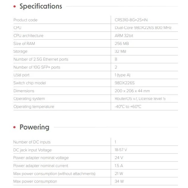 【RouterOS專業賣家】台灣公司貨 CRS310-8G+2S+IN Switch 8個2.5G+2個10G SFP+-細節圖7