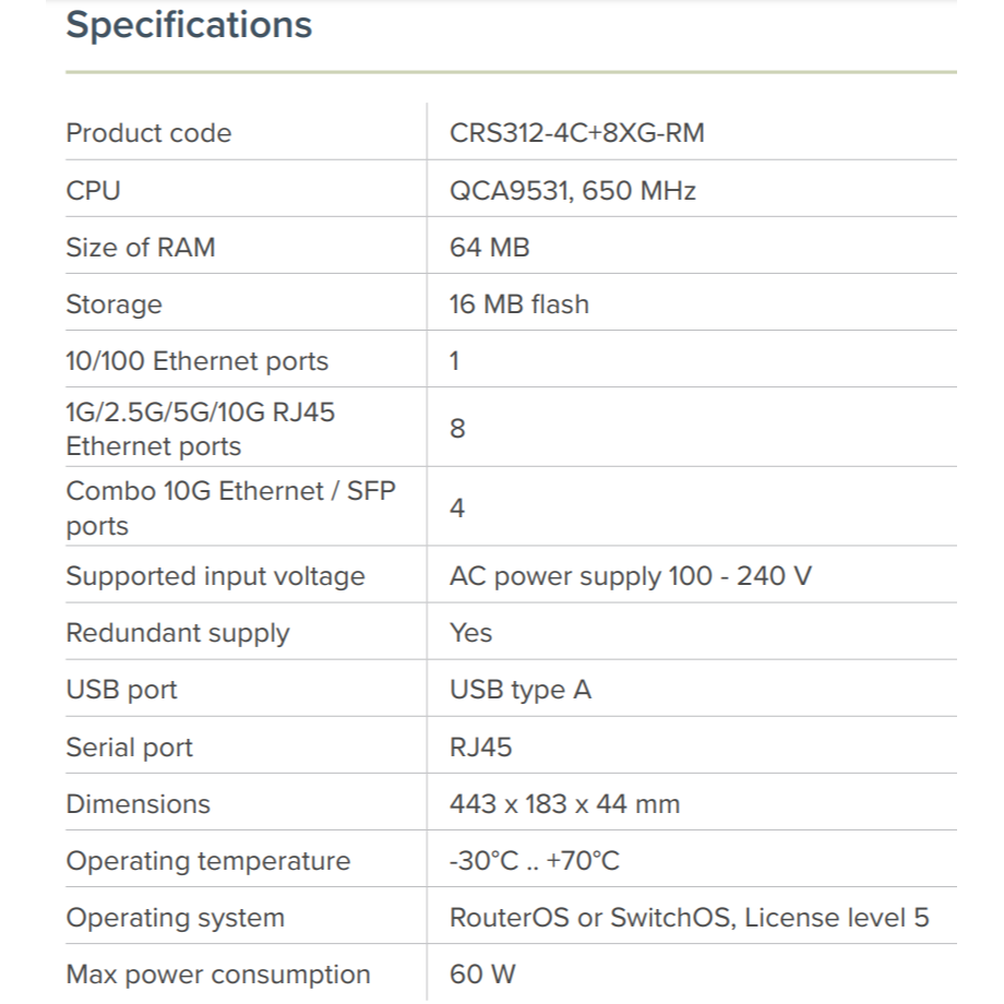 【MikroTik台灣代理】公司貨 CRS312-4C+8XG-RM 10G網管型交換器/路由器-細節圖3