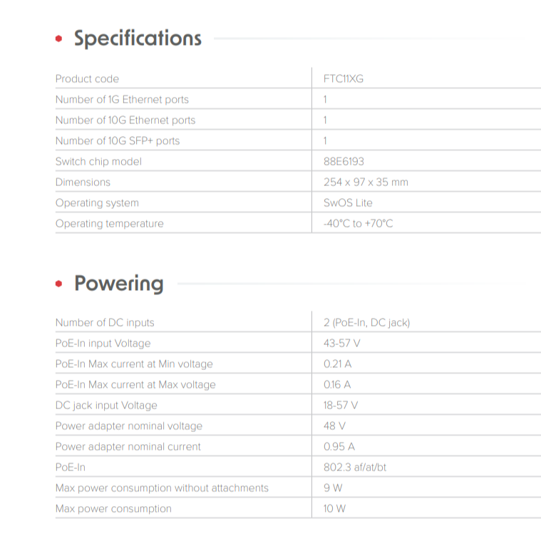 【MikroTik 台灣代理】公司貨 FTC11XG  室內/戶外 10G光電轉換器 Media Converte-細節圖4