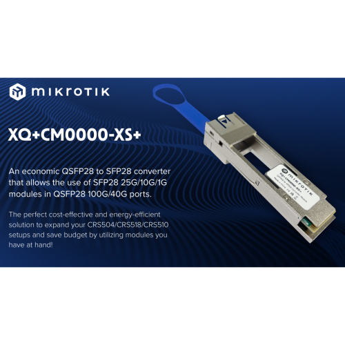 【MikroTik台灣代理】公司貨 原廠 XQ+CM0000-XS+ QSFP28 轉 SFP28 轉換器