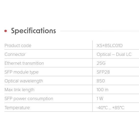 【MikroTik台灣代理】公司貨 XS+85LC01D 原廠多模1G/10G/25G SFP28光模塊-細節圖2