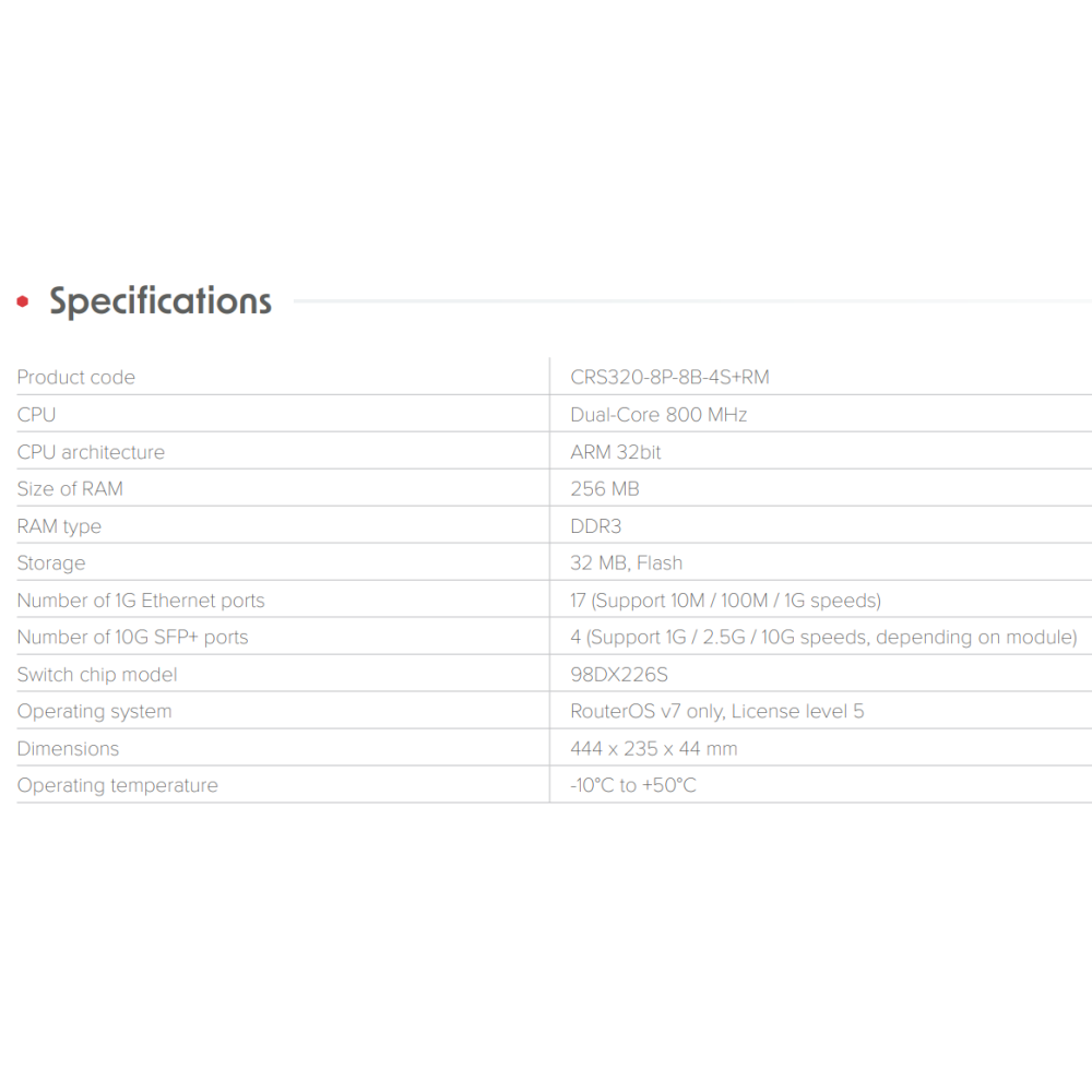 【MikroTik台灣代理】公司貨CRS320-8P-8B-4S+RM 16埠POE++ 600瓦 機架式網管型交換器-細節圖9