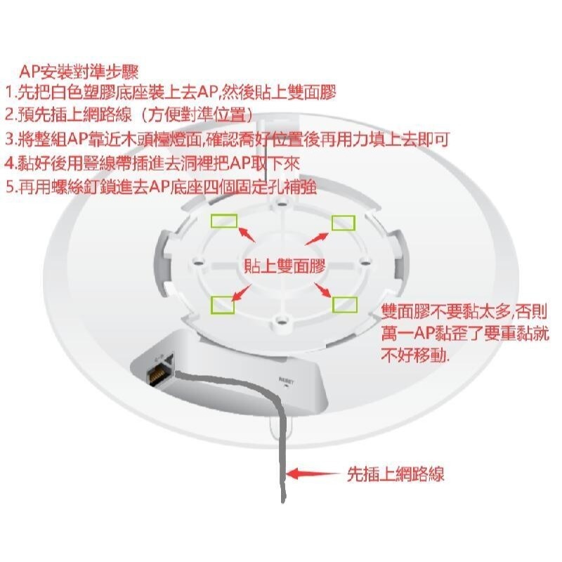 UniFi  U6+ U6-Pro U7-Pro 專用造型檯燈座-細節圖2