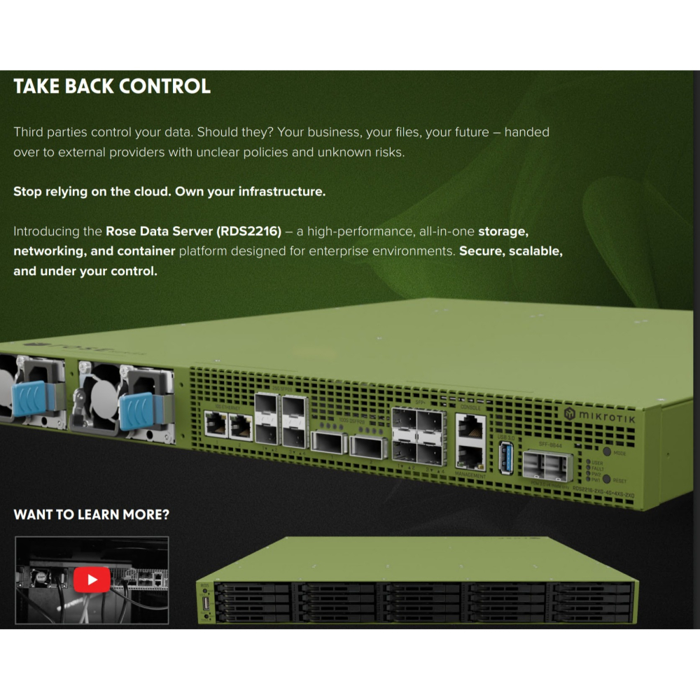 【MikroTik台灣代理】企業儲存路由器ROSE Data server (RDS) RDS2216-細節圖2