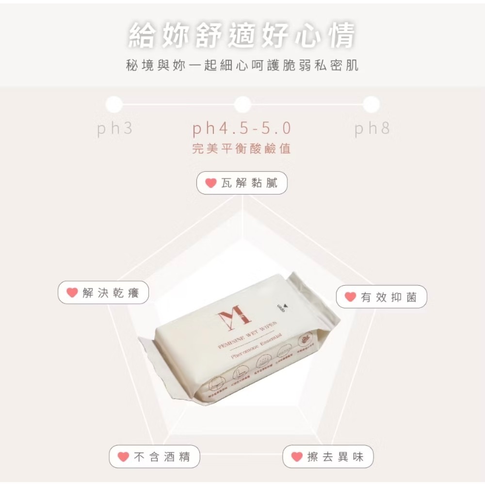 MYSTERY秘境 私密植萃弱酸潔淨濕紙巾 一袋6入/7抽 麝香玫瑰費洛蒙 私密保養 私密清潔 私密濕紙巾-細節圖5