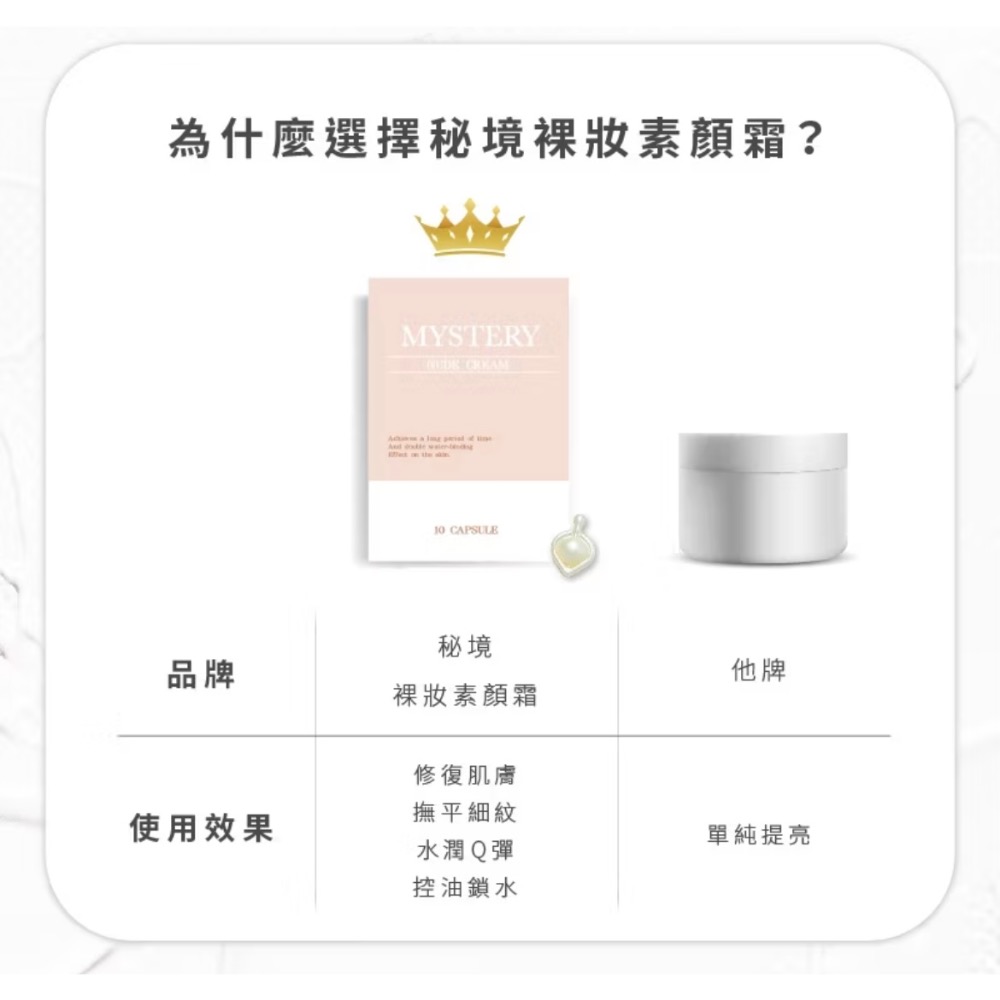MYSTERY秘境 秘境濾鏡霜 10入/盒 自然遮瑕 美白保濕 珍珠粉 妝前打底 隔離霜 素顏霜-細節圖7