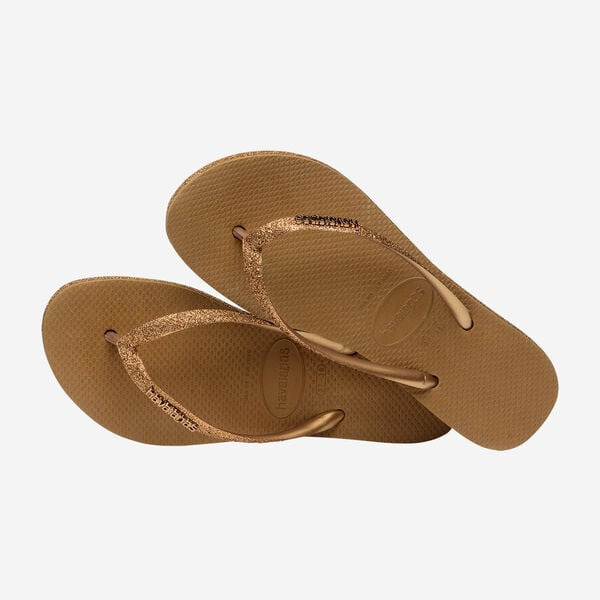 havaianas 哈瓦仕 巴西人字拖 官方唯一授權 女款2.5厚款 亮粉咖啡金 237256-1856-細節圖3