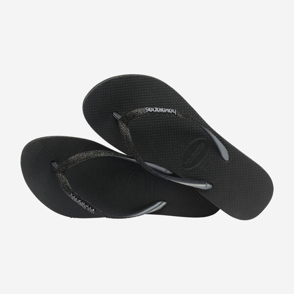 havaianas 哈瓦仕 巴西人字拖 官方唯一授權 厚款2.5CMslim亮粉黑 237256-0090-細節圖4