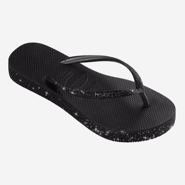 havaianas 哈瓦仕 巴西人字拖 官方唯一授權 厚款2.5CMslim亮粉黑 237256-0090-細節圖5