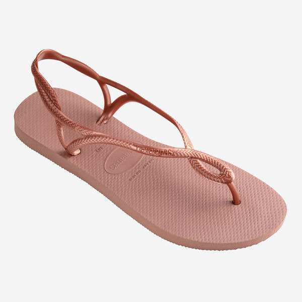 havaianas 哈瓦仕 巴西人字拖 官方唯一授權 女款涼鞋 Luna藕粉-細節圖2