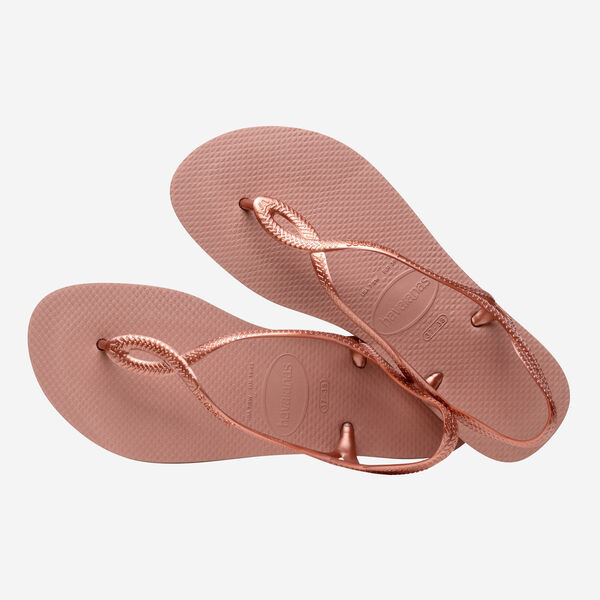 havaianas 哈瓦仕 巴西人字拖 官方唯一授權 女款涼鞋 Luna藕粉-細節圖4