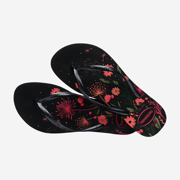 havaianas 哈瓦仕 巴西人字拖 官方唯一授權 女款 小花黑-細節圖4