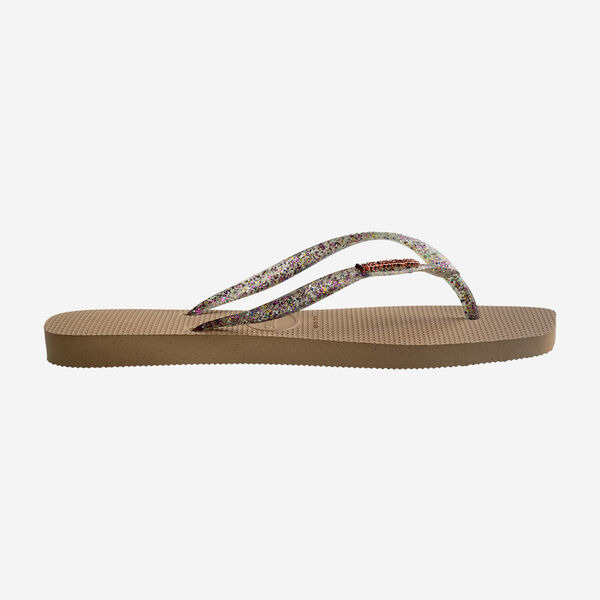 havaianas 哈瓦仕 巴西人字拖 官方唯一授權 女款 方形亮粉深金 238257-3581-細節圖2